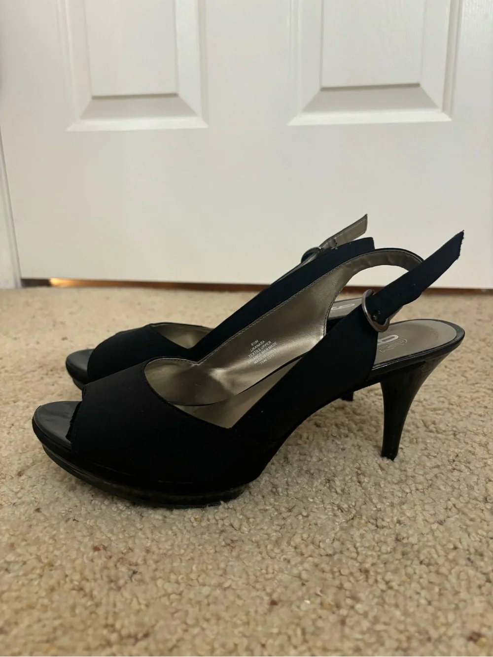 9&Co. Peep Toe Black Heels